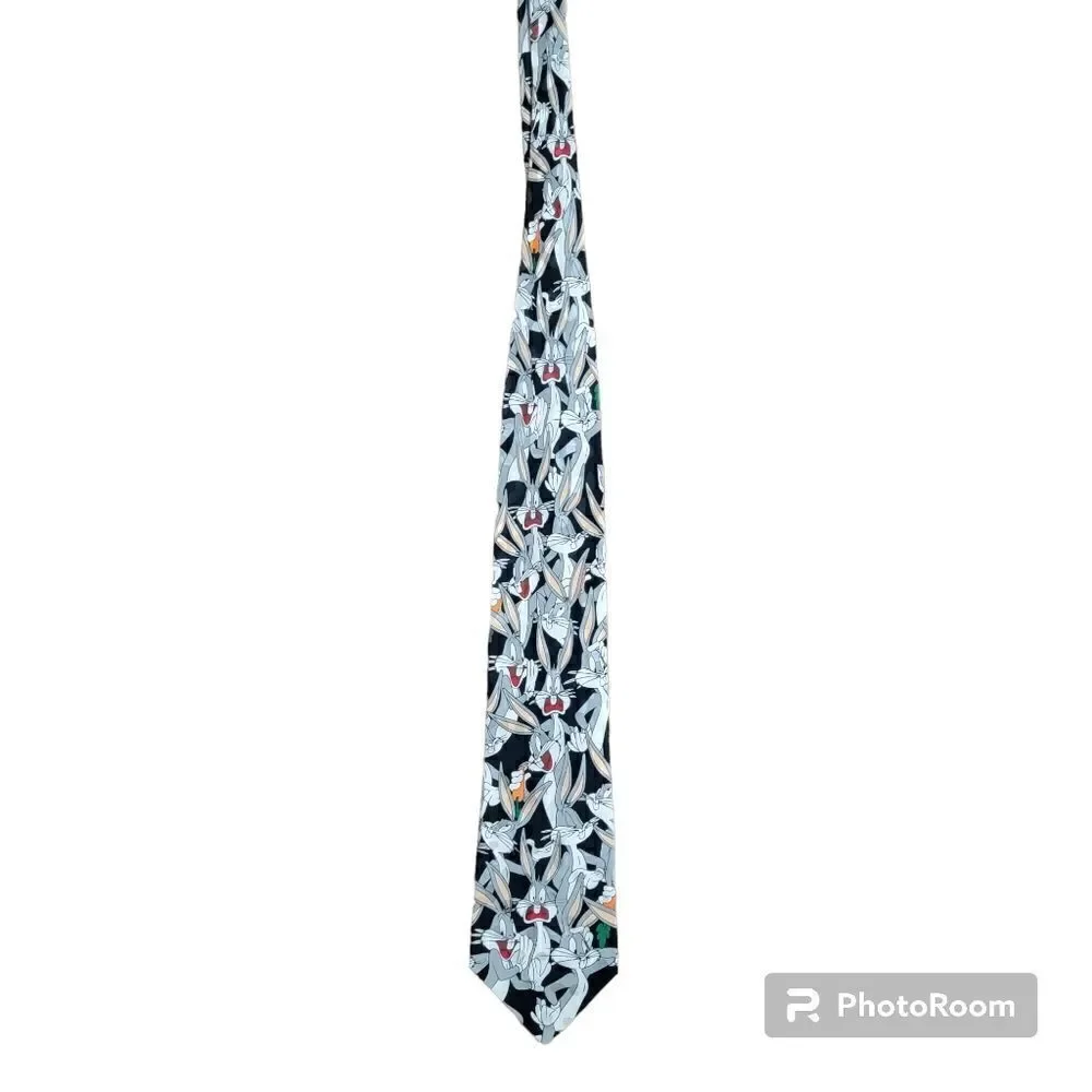 Looney Tunes Men's Bugs Bunny Tie 100% Silk.